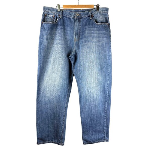 VTG Lucky Brand Loose Fit Light Wash Distressed & Faded Denim Jeans Men's 40 - Picture 1 of 15
